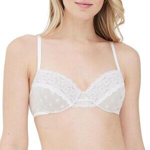 NWT Skarlett Blue Dare Everyday Demi T Shirt Bra White Lace | 30DDD